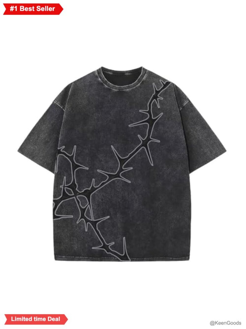Y2K Graphic Oversized T-Shirt 100% Cotton Acid Washed Vintage Streetwear Tee